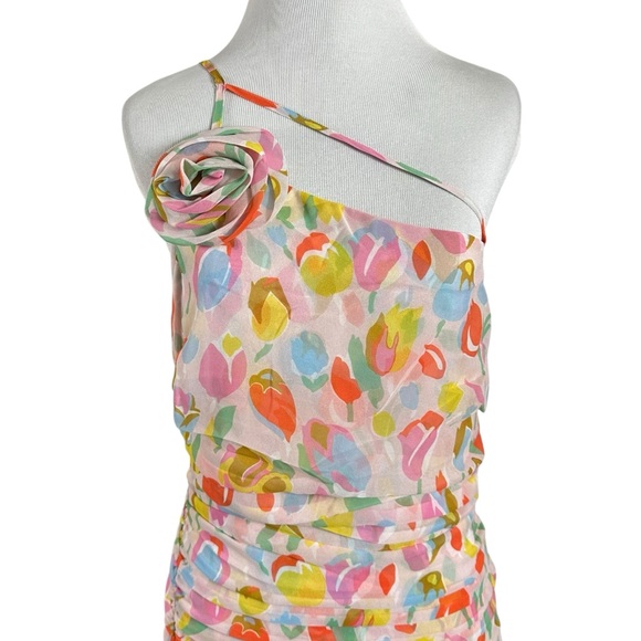 For Love & Lemons Desmona Floral Midi Dress Size Medium NWT Dainty Coquette - Picture 12 of 17